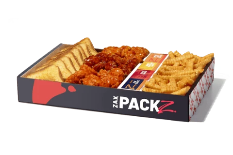 Zaxby's Menu With Prices 2026 | Calories, Pictures & PDF 69 Boneless Wings Zax Packz 4630 - 5200 Cal