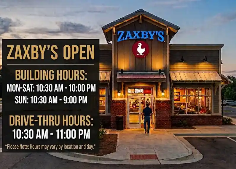 Zaxby’s Hours 2026: Opening, Closing & Holiday Hours Near You 1 Zaxby's Hours