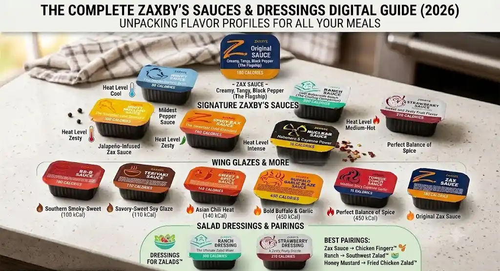 Zaxby's Sauces 2026: Dressings, Flavors, Calories & Prices 1 Zaxby's Sauces & Zaxbys Dressings